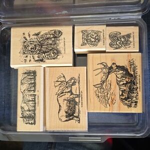 Stampin' Up! YUKON  Retired Rubber Stamp set